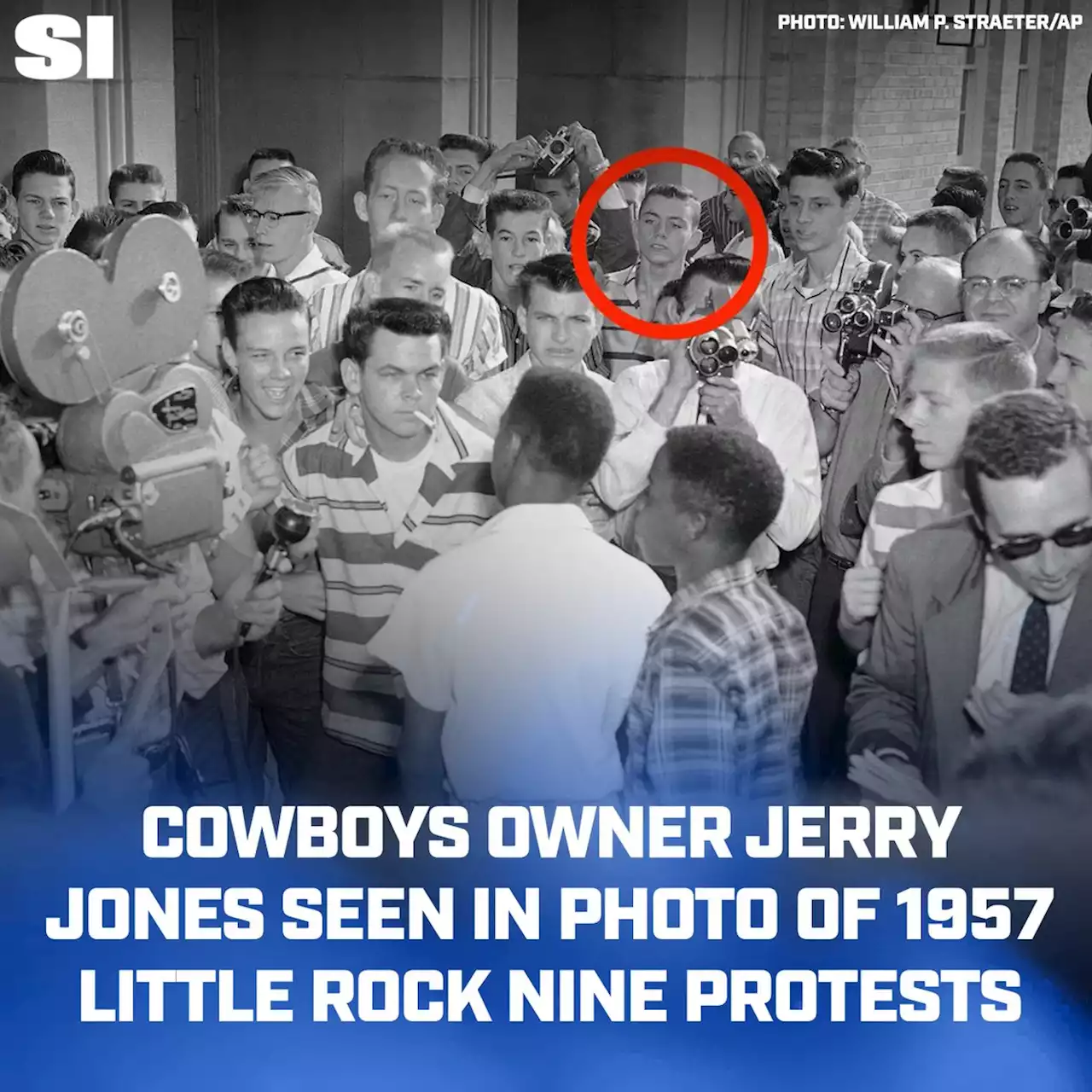 Cowboys Owner Jerry Jones Seen in Photo of 1957 Little Rock Nine Protests