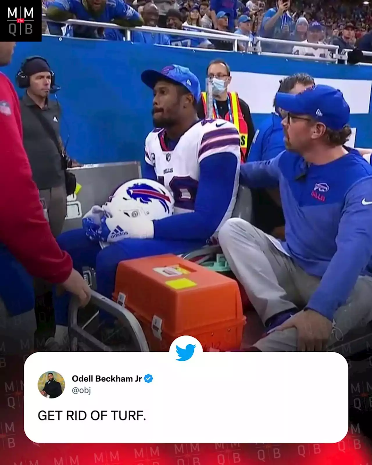 Odell Beckham Jr Reacts to Von Miller’s Injury in Bills Game vs. Lions