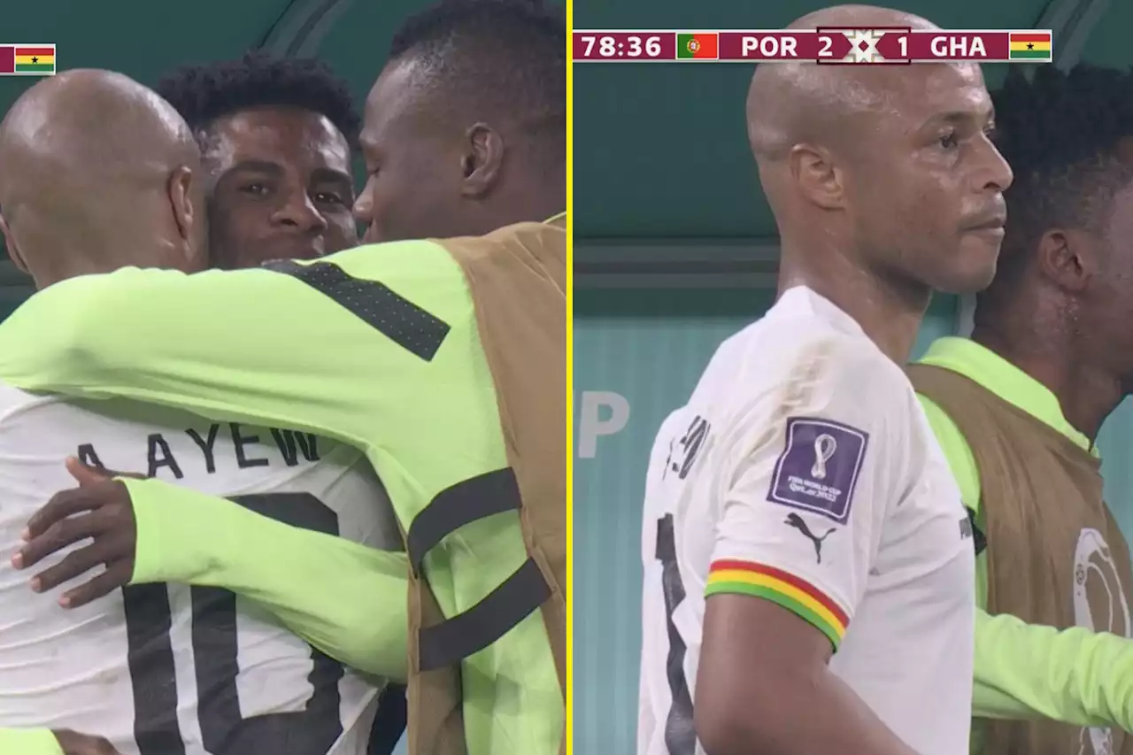 Ayew was still celebrating his goal with substitutes when Portugal scored again