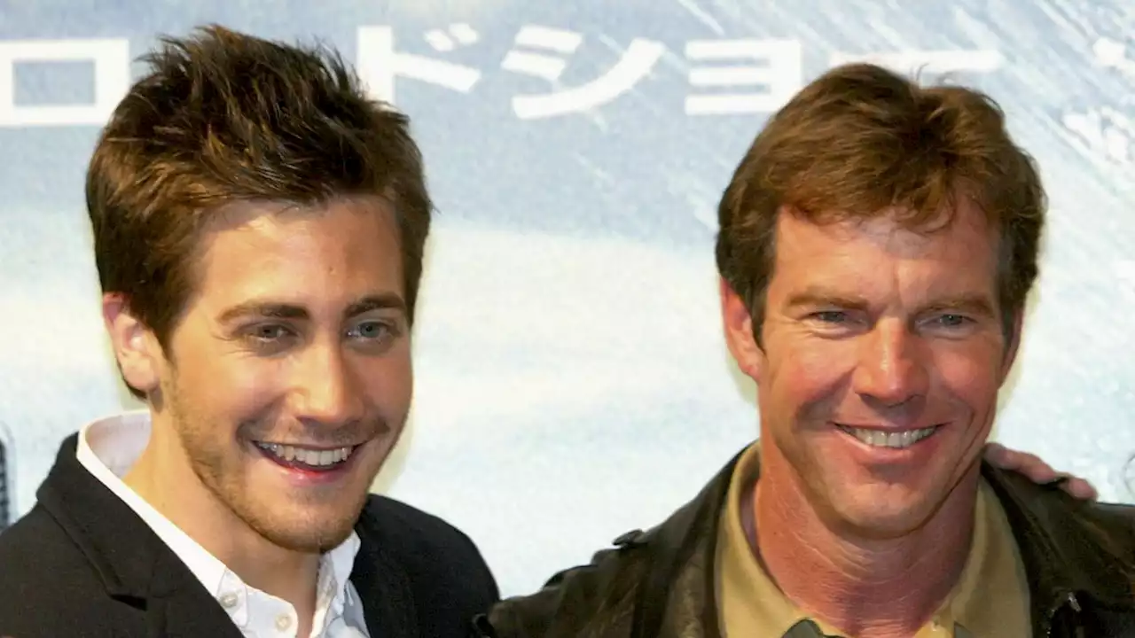 Jake Gyllenhaal seems genuinely shocked to learn Dennis Quaid has played his dad before