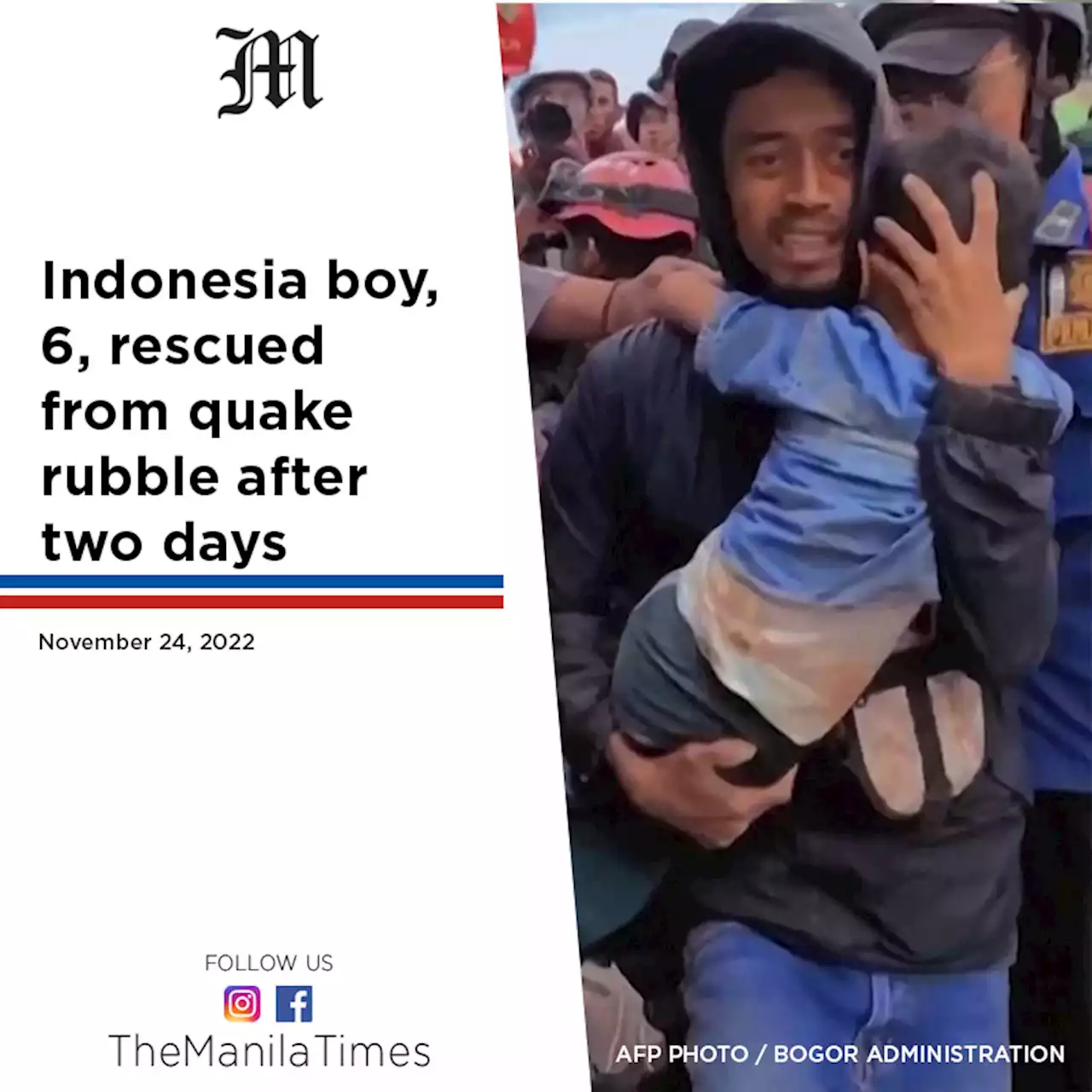 Indonesia boy, 6, rescued from quake rubble after two days