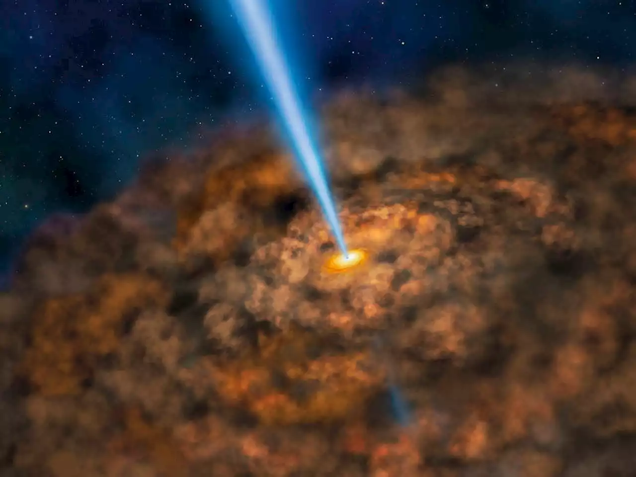 Bright light from black holes caused by particle shock waves