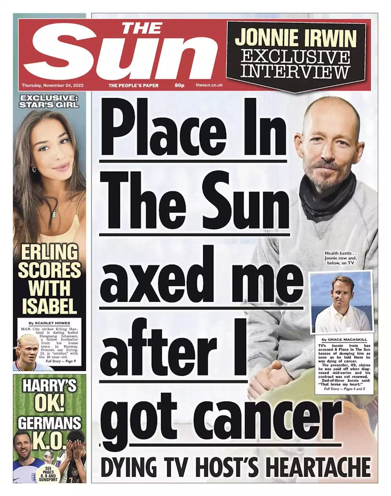 Place In The Sun axed me after I got cancer, says heartbroken Jonnie Irwin