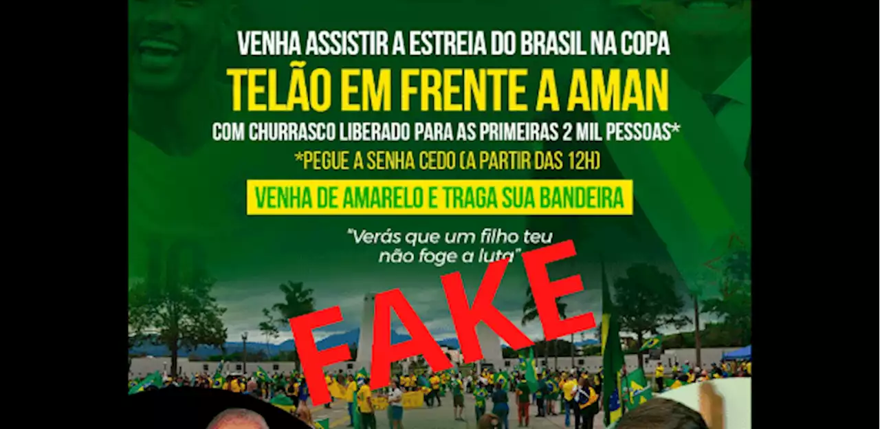 Chico Alves - Evento fake no jogo do Brasil, à frente da Aman, é divulgado a 'patriotas'