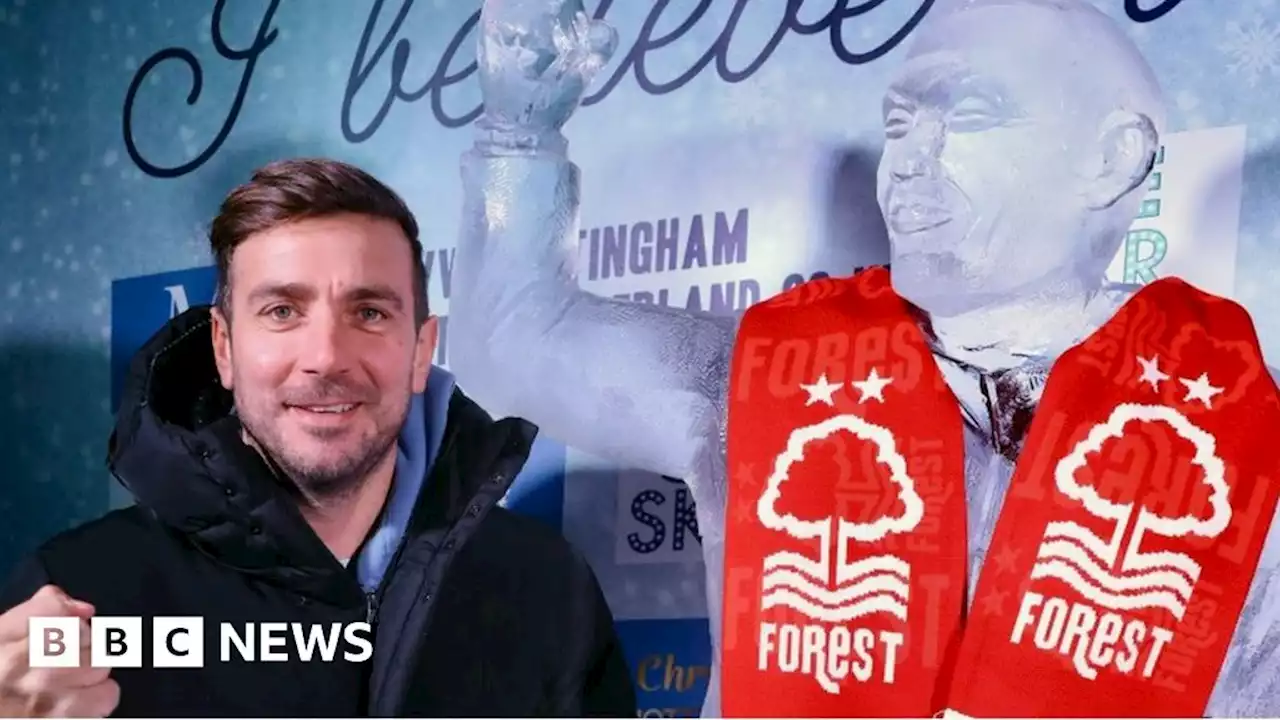 Nottingham Forest boss Steve Cooper turned into ice sculpture