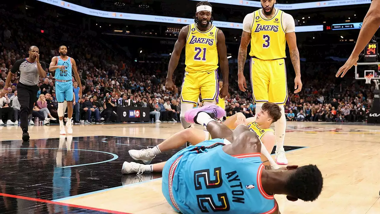 Lakers’ Patrick Beverley suspended three games for shoving Suns’ Deandre Ayton