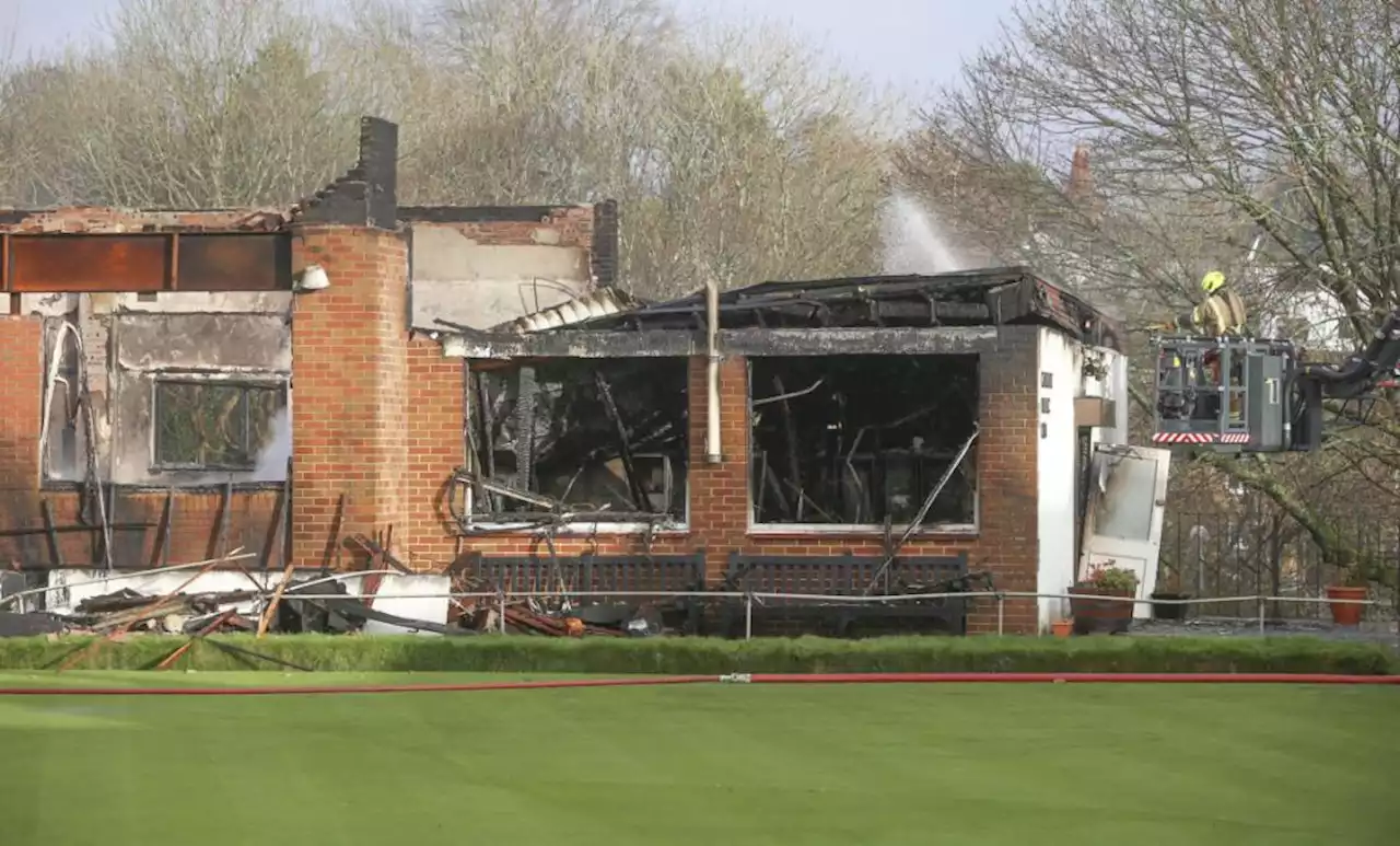 Shocking photos show aftermath of fire at bowling club