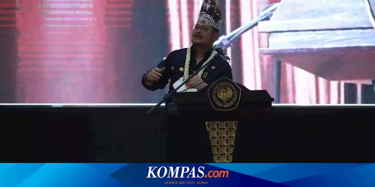 Hadiri Kuliah Umum di ULM, Mentan SYL Ajak Mahasiswa Perkuat Pertanian Indonesia