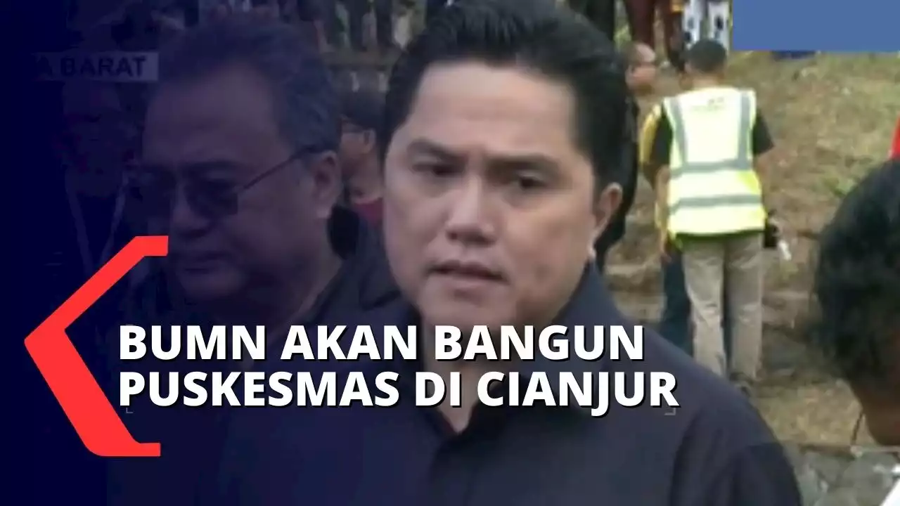 Erick Thohir Tinjau Pengungsian di Desa Limbangansari, Air Bersih dan Dapur Umum jadi Fokus Utama