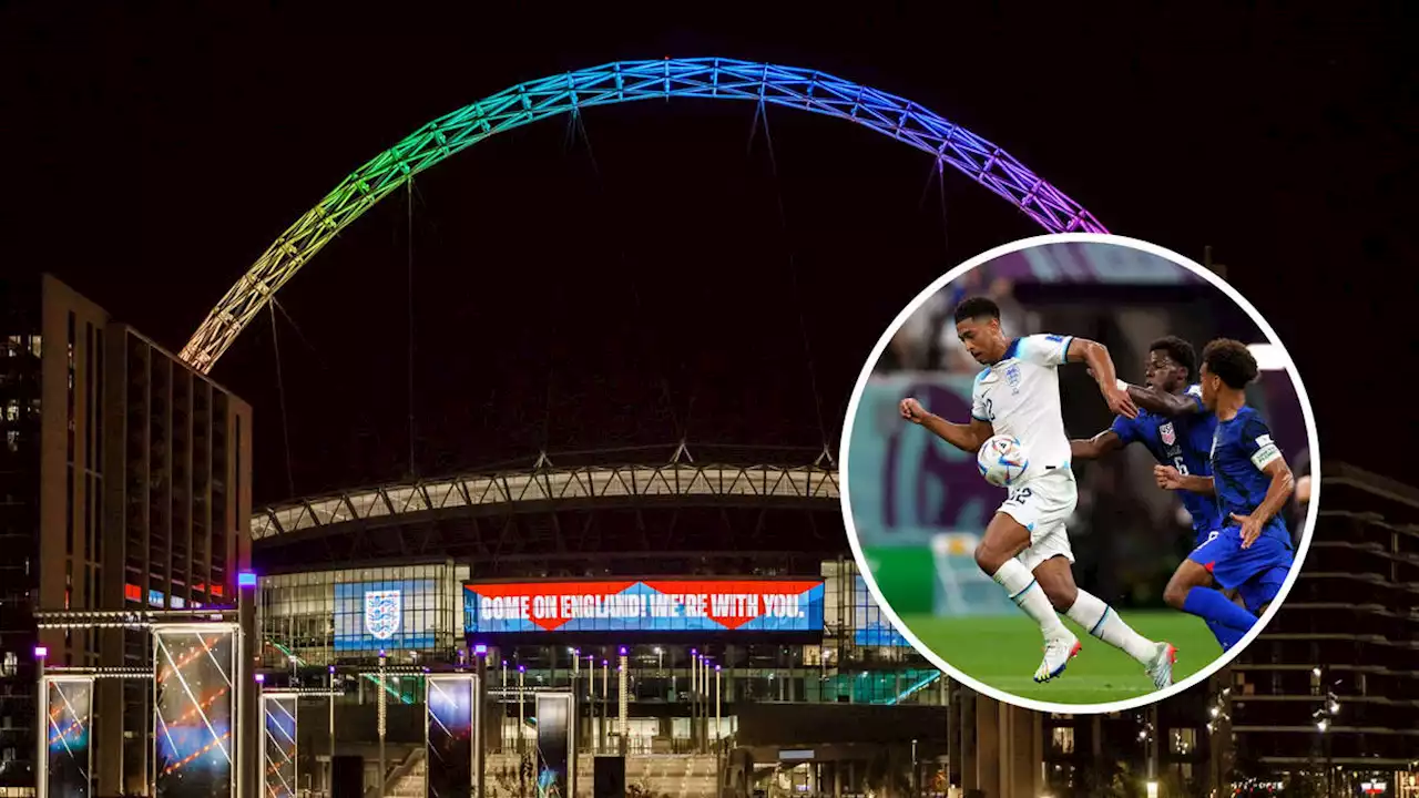 FA light up Wembley arch as a rainbow in show of solidarity with LGBTQ+ community