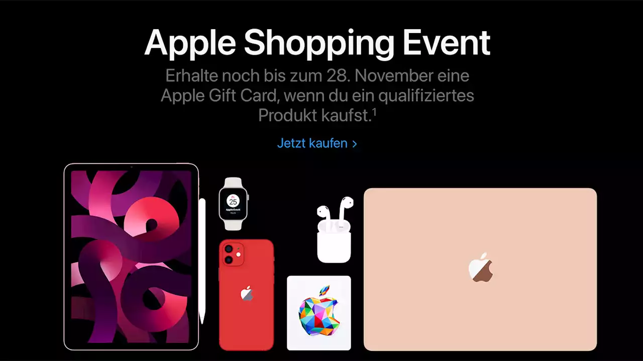 Gutscheine von 25 bis 250 Euro: Details zu Apples Shoppingevent