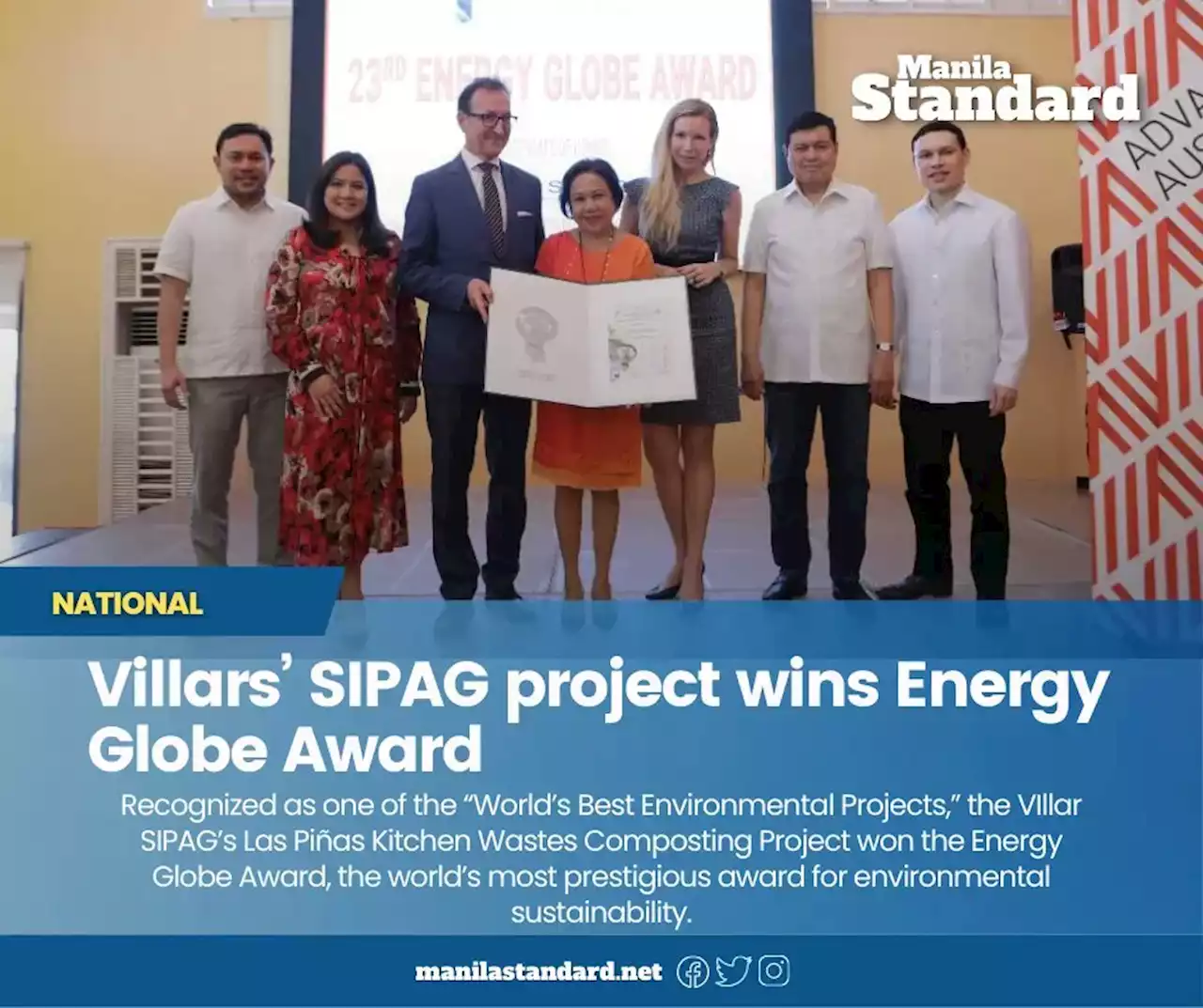 Villars’ SIPAG project wins Energy Globe Award