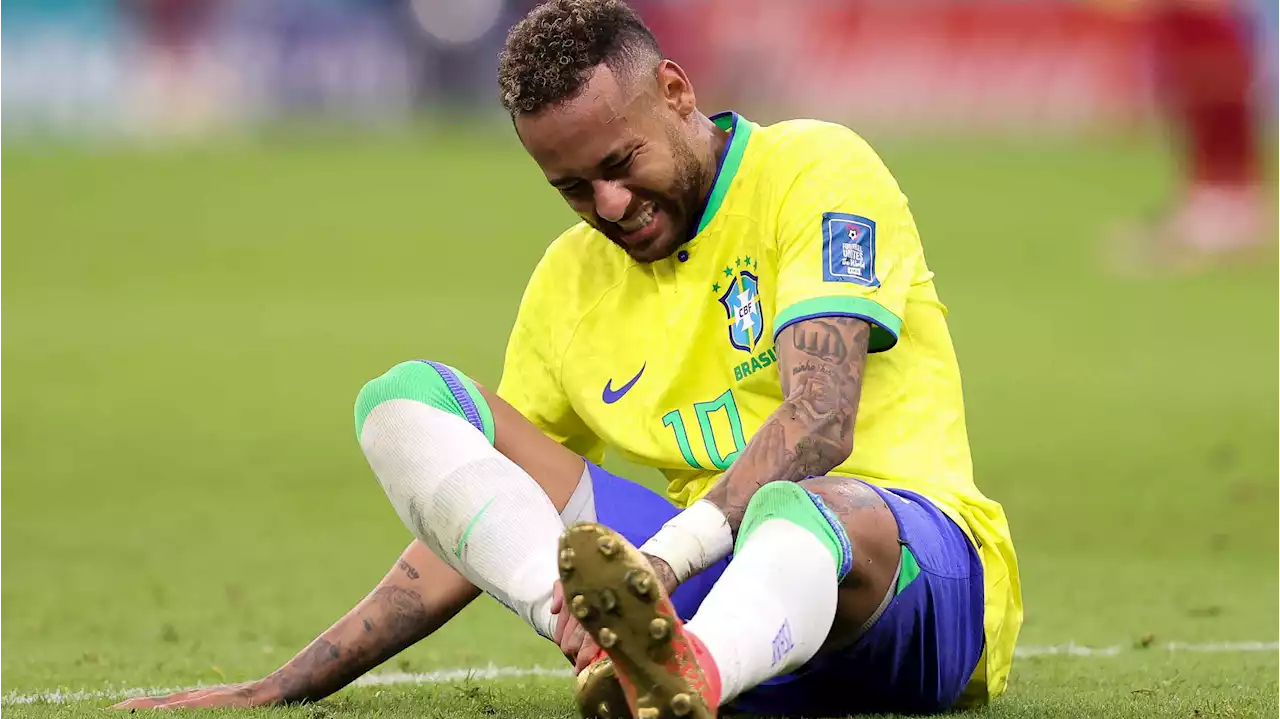 Neymar Injures Right Ankle During Brazil's World Cup Win