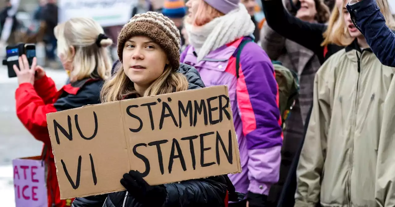 Greta Thunberg joins march as activists sue Sweden over its climate policies