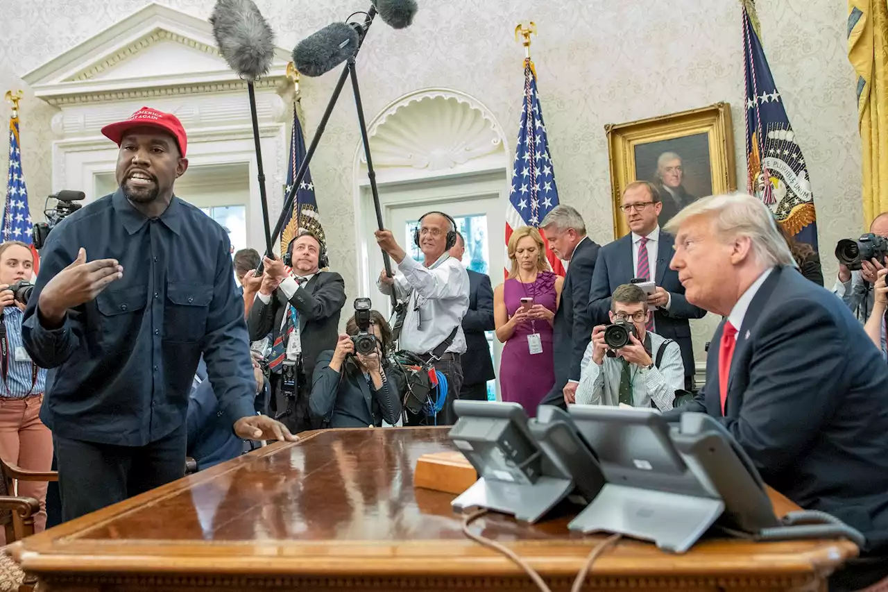 Kanye West swipes Donald Trump in first 2024 presidential campaign video