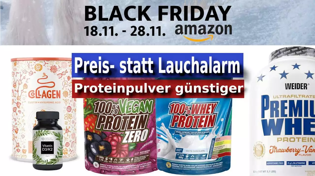 Eiweißpulver am Black Friday 2022: Whey und veganes Proteinpulver