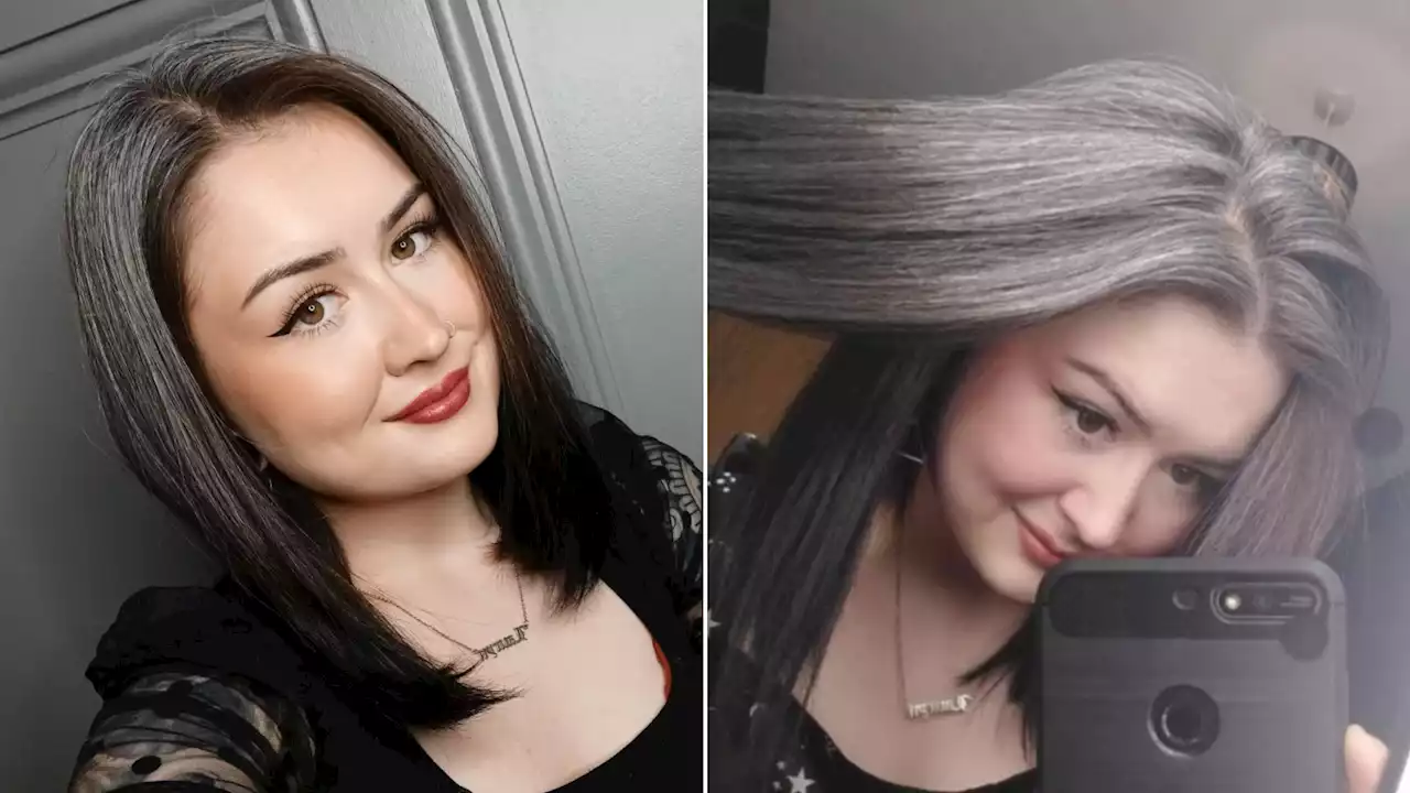 My hair turned grey at 16 - I hated it so much, but now I love my 'natural glitter'