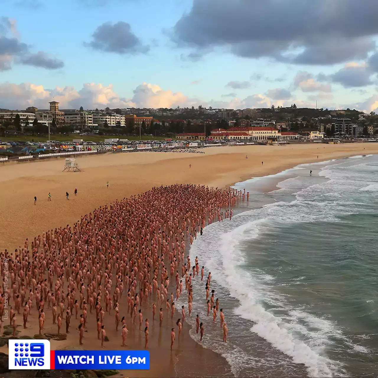 1280px x 1280px - Bondi Beach goes nude as thousands strip off for art project