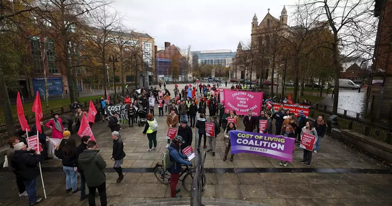 Hundreds take part in Belfast protest over soaring living costs