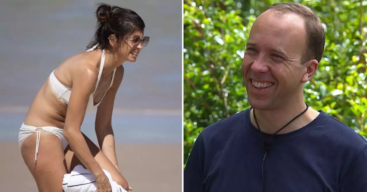 Matt Hancock's girlfriend Gina enjoys beach as she waits for MP to leave jungle