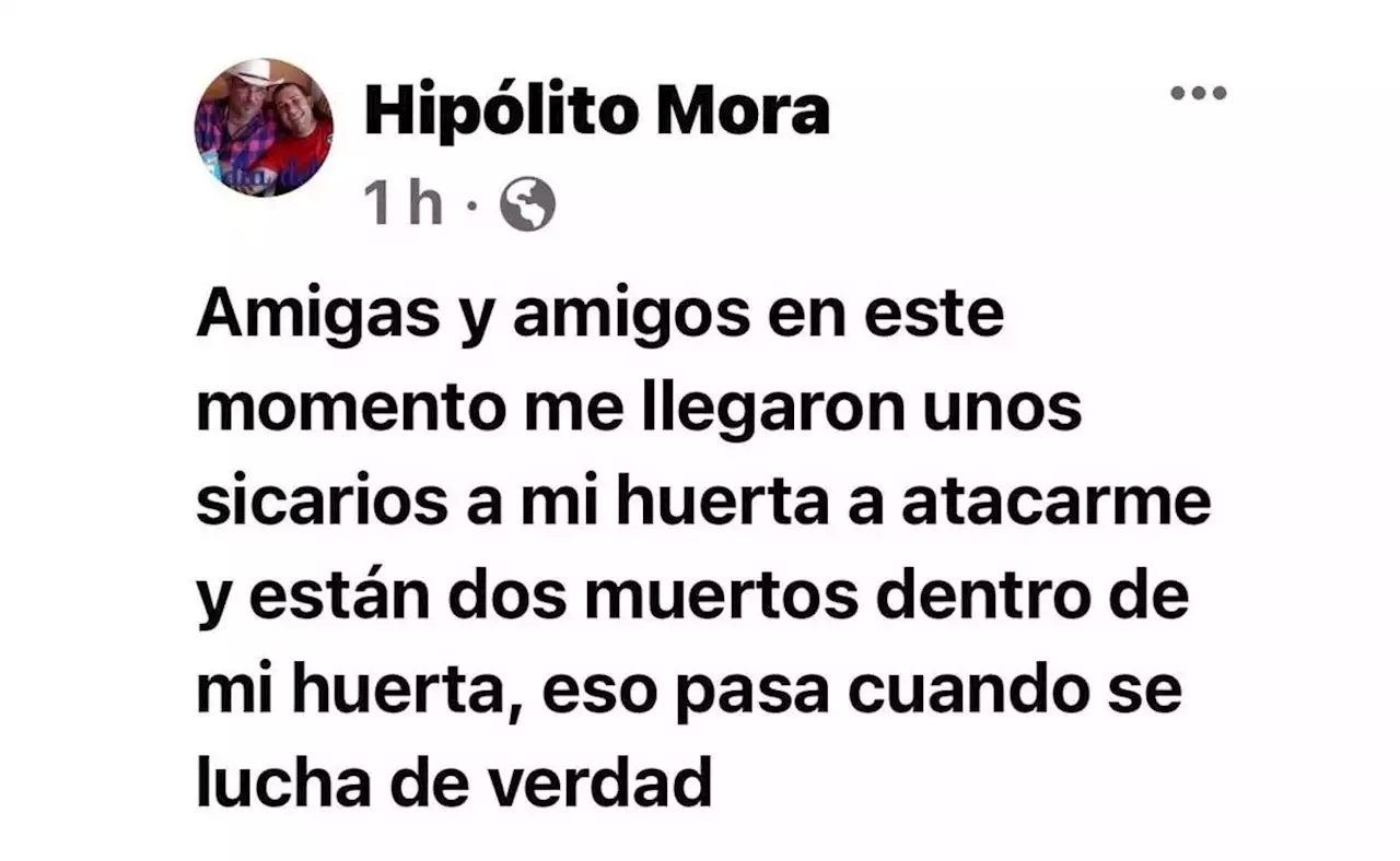 Hipólito Mora, exlíder de autodefensas, denuncia ataque en su contra; hay dos muertos