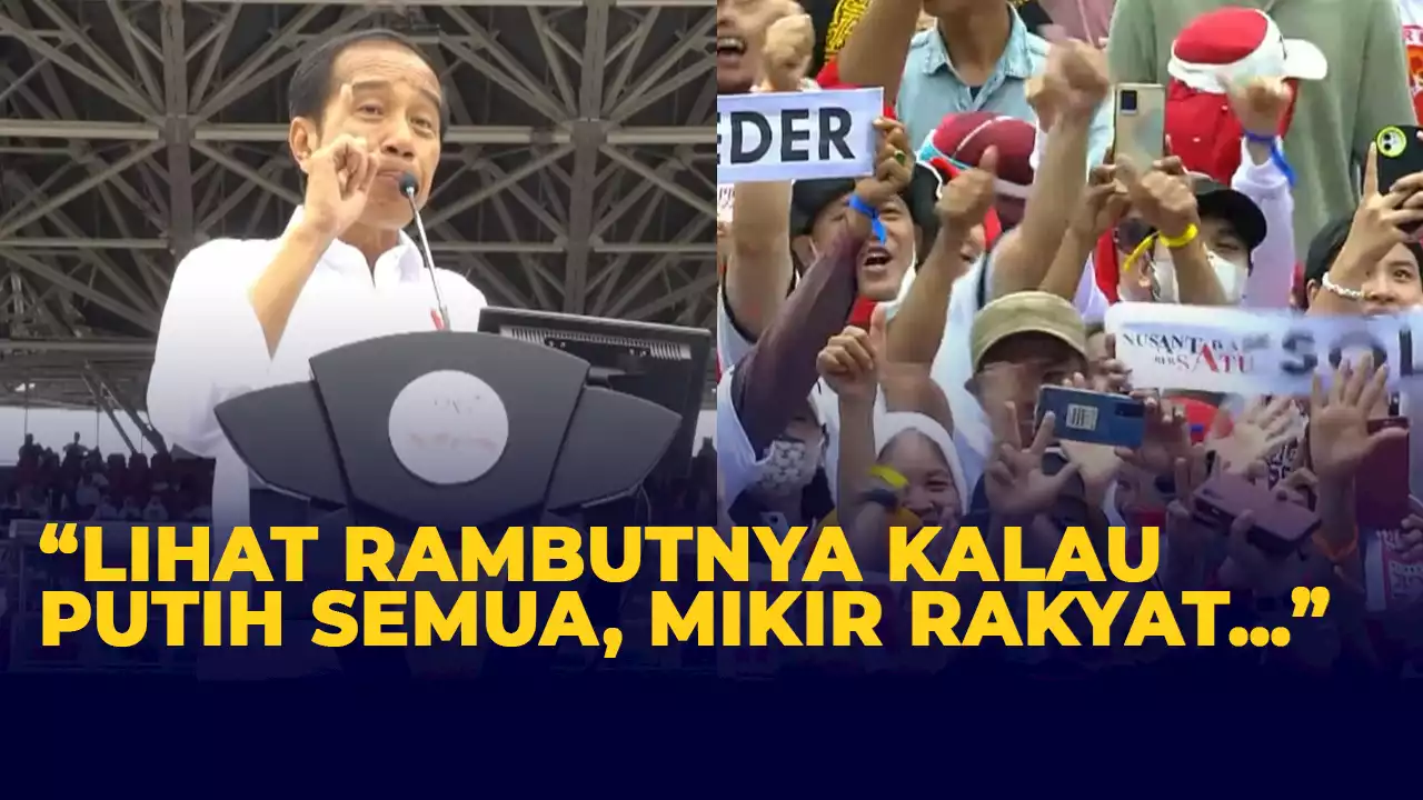 Jokowi ke Relawan Soal Ciri Pemimpin: Lihat Rambutnya, Kalau Putih Semua Ini Mikir Rakyat!