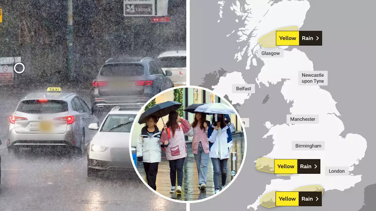 Weekend washout: Torrential rain and strong winds set to batter UK as travel chaos looms