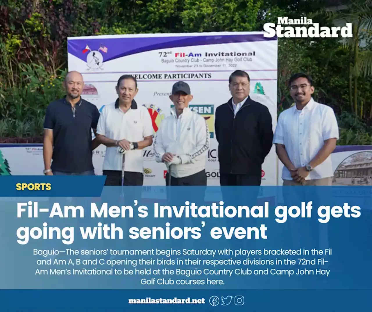 Fil-Am Men’s Invitational golf gets going with seniors’ event