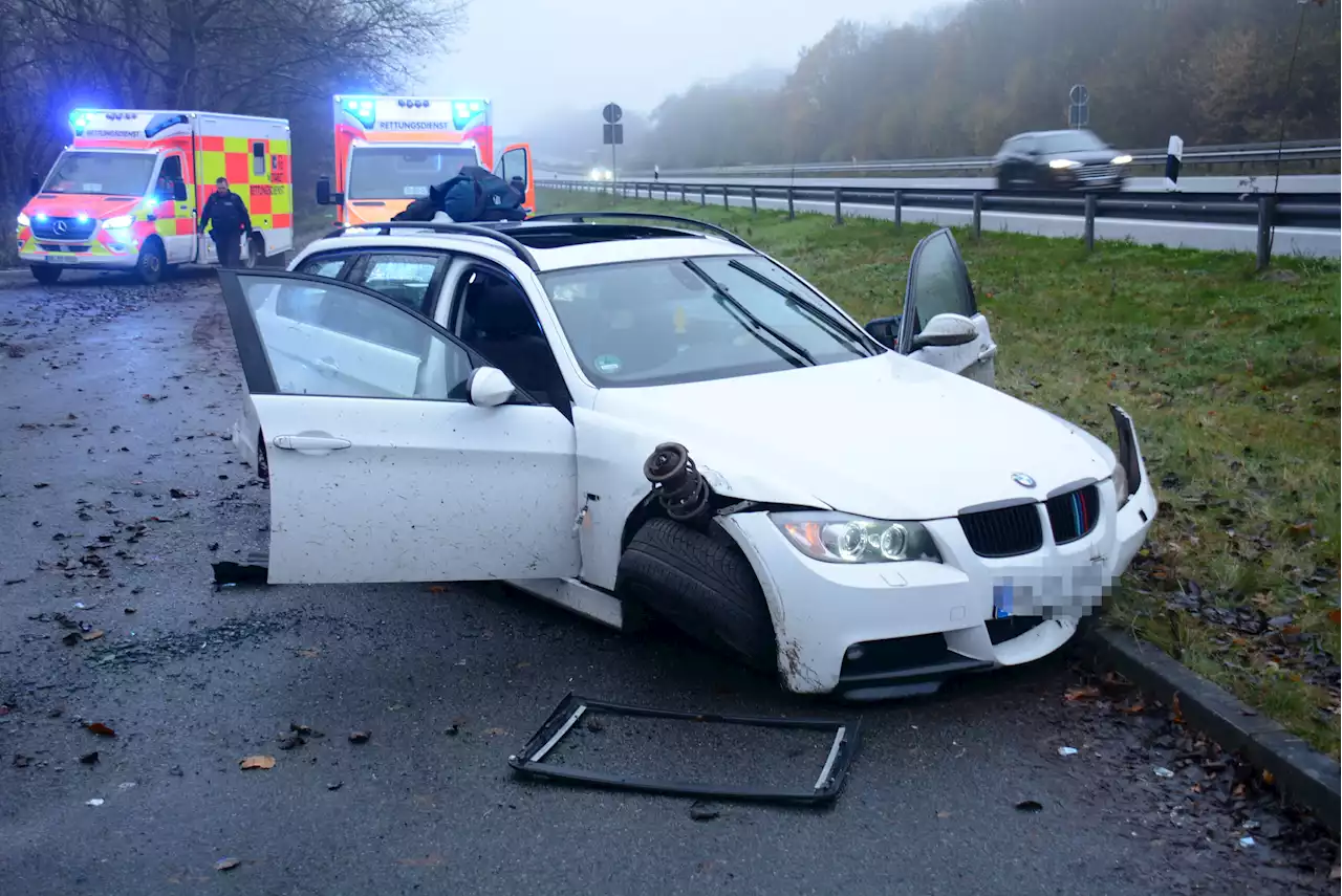 Schwerer Unfall auf Autobahn im Norden – BMW zerstört