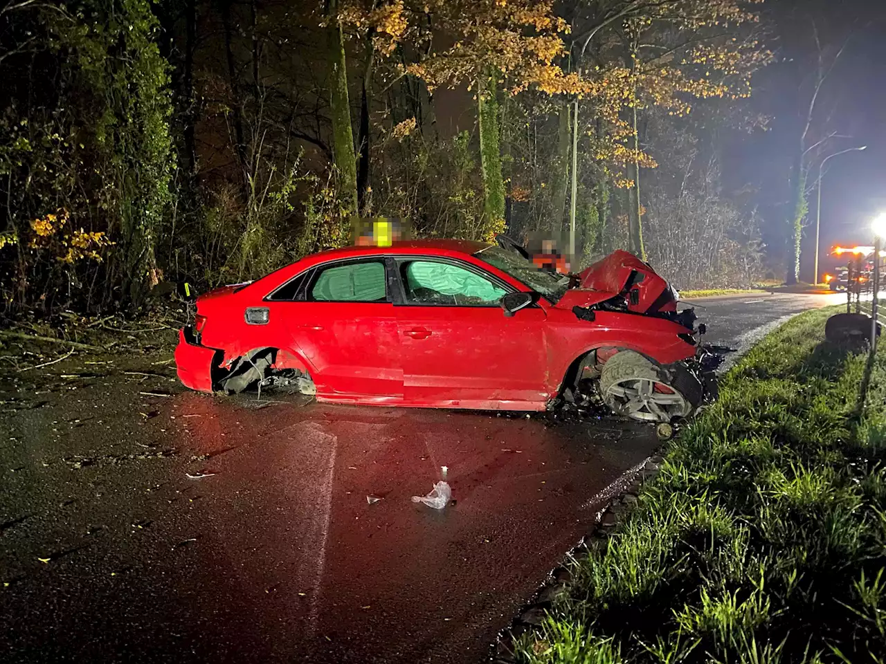 Riedholz SO: Auto kollidiert bei Selbstunfall mit Baum – Beifahrer schwer verletzt