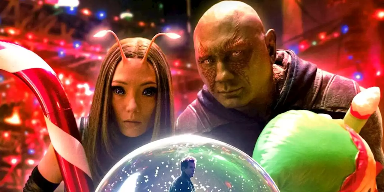 GOTG Holiday Special Poster Traps Kevin Bacon In A Snow Globe