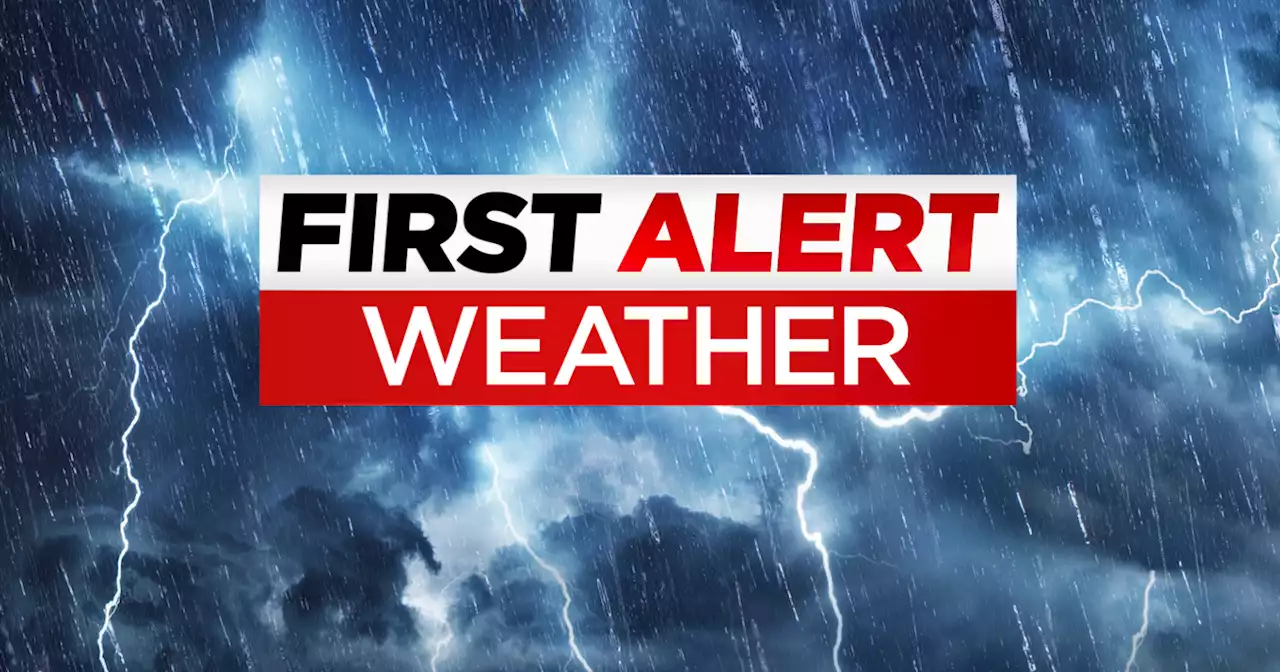 First Alert Weather: Red Alert issued for Sunday afternoon as heavy rain, strong winds arrive