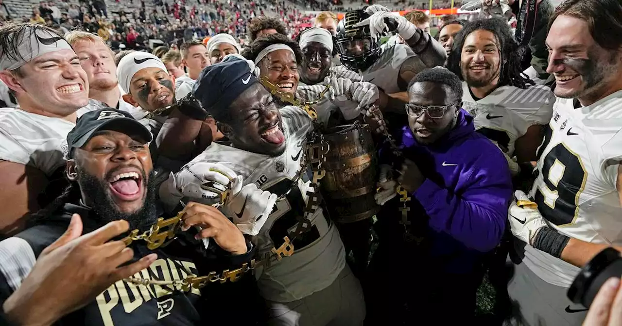 Purdue earns its 1st berth in the Big Ten championship game with a 30-16 win over rival Indiana