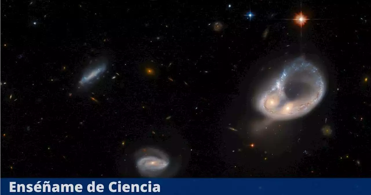 El Hubble detecta galaxias en colisión en una danza espectacular mientras James Webb se prepara