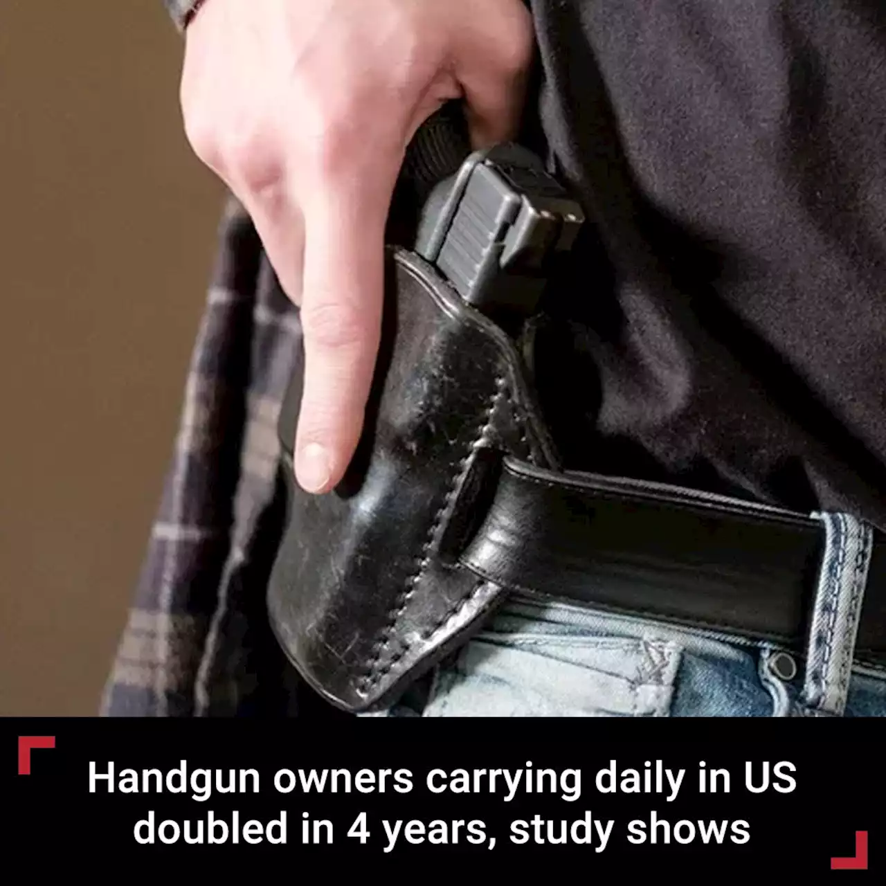 Handgun owners carrying daily in US doubled in 4 years; self-protection cited as main reason: study