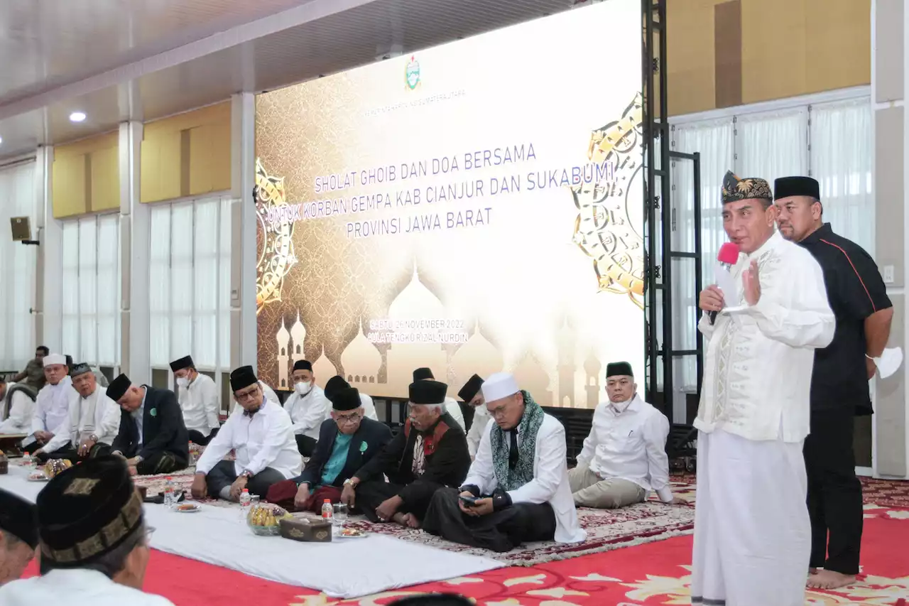 Gubernur Edy Rahmayadi Gelar Salat Gaib untuk Korban Gempa Cianjur