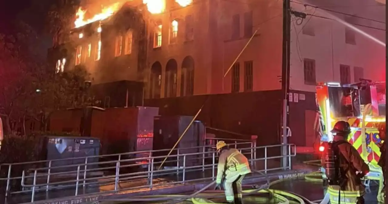 Fire destroys Santa Paula High School's 1930s-era gymnasium