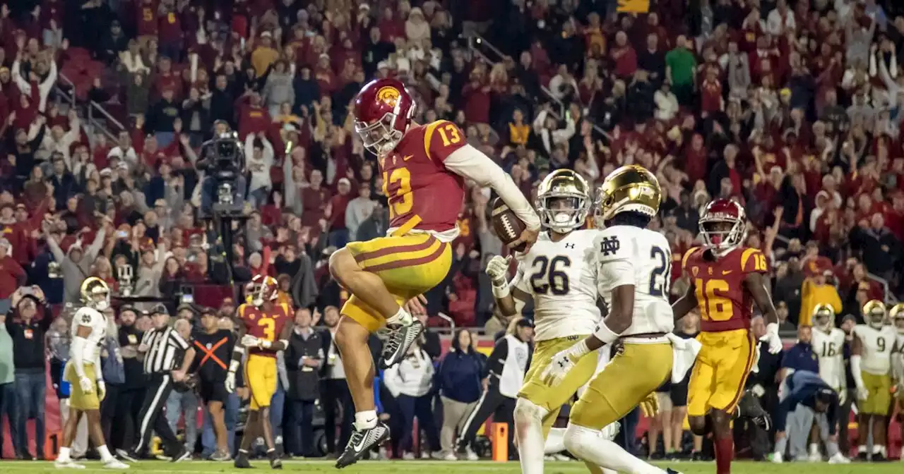 Plaschke: Strike the pose: USC's Caleb Williams deserves Heisman Trophy