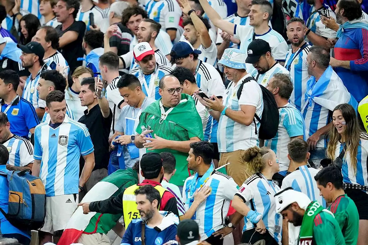 Pese a incidentes en las tribunas de Lusail, no hubo detenidos tras el México vs Argentina