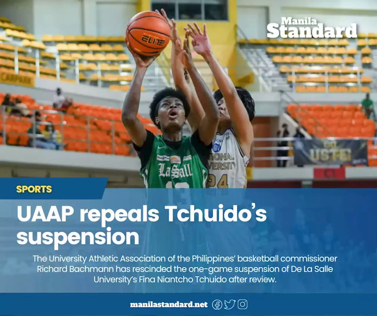 UAAP repeals Tchuido’s suspension