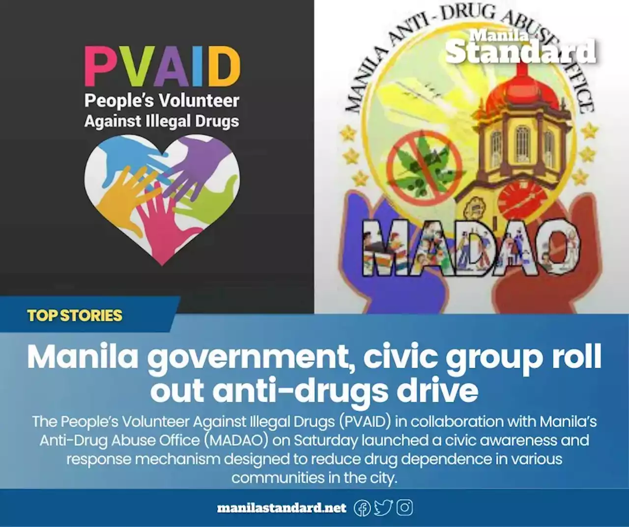 Manila government, civic group roll out anti-drugs drive