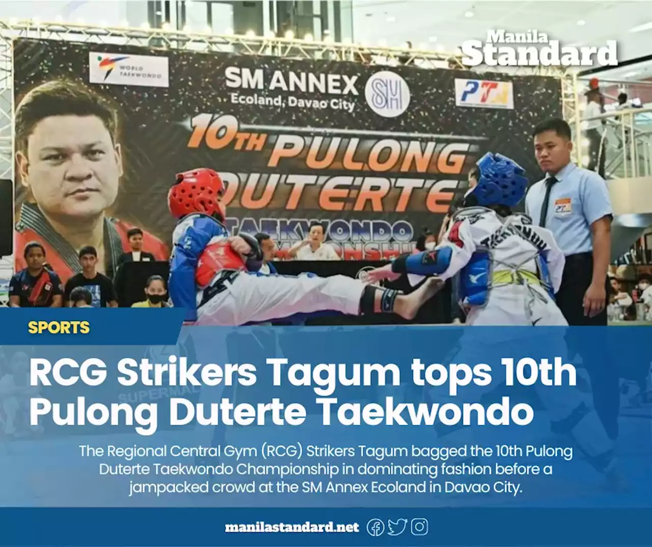 RCG Strikers Tagum tops 10th Pulong Duterte Taekwondo