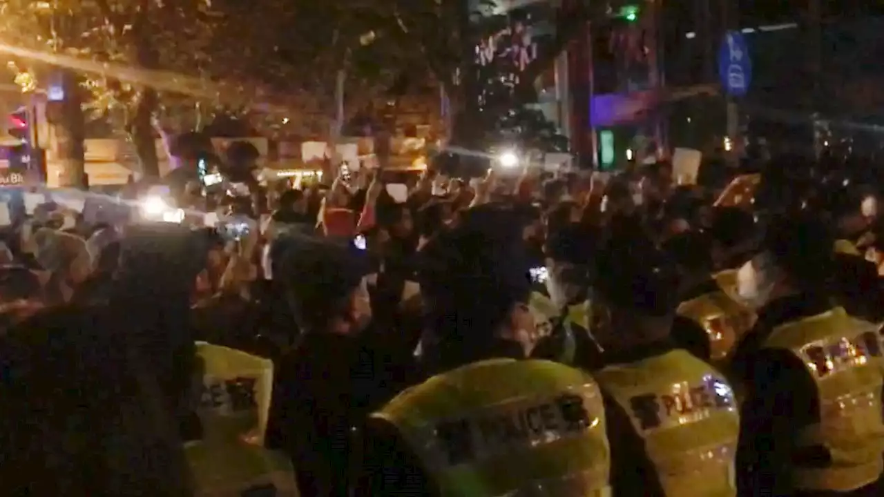 'Communist Party, step down!': Rare protests in China as anger grows over zero-COVID policy and a fatal fire