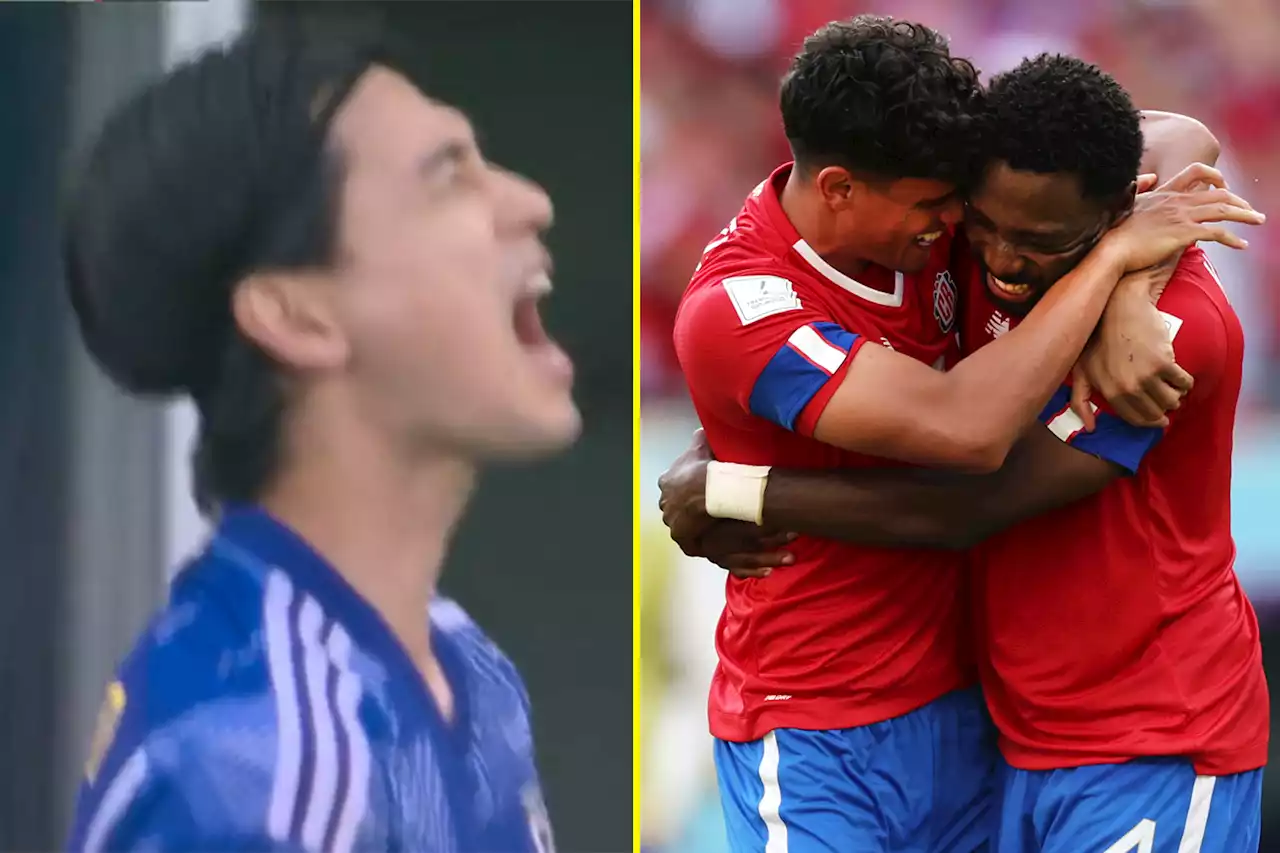 Ex-Liverpool man screams 'f***' as Costa Rica beat Japan to hand Germany World Cup hope