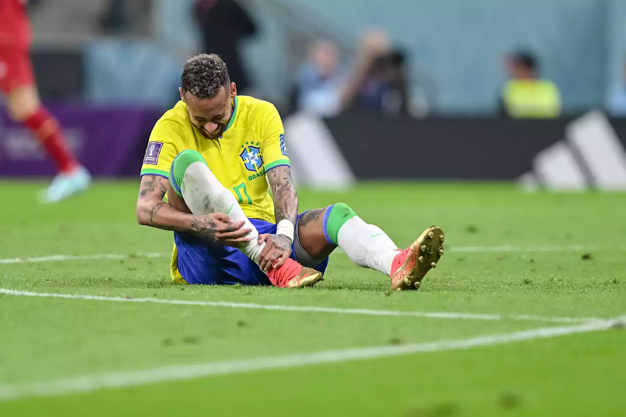 Neymar posts updated photo of injured ankle from Brazil's World Cup opener