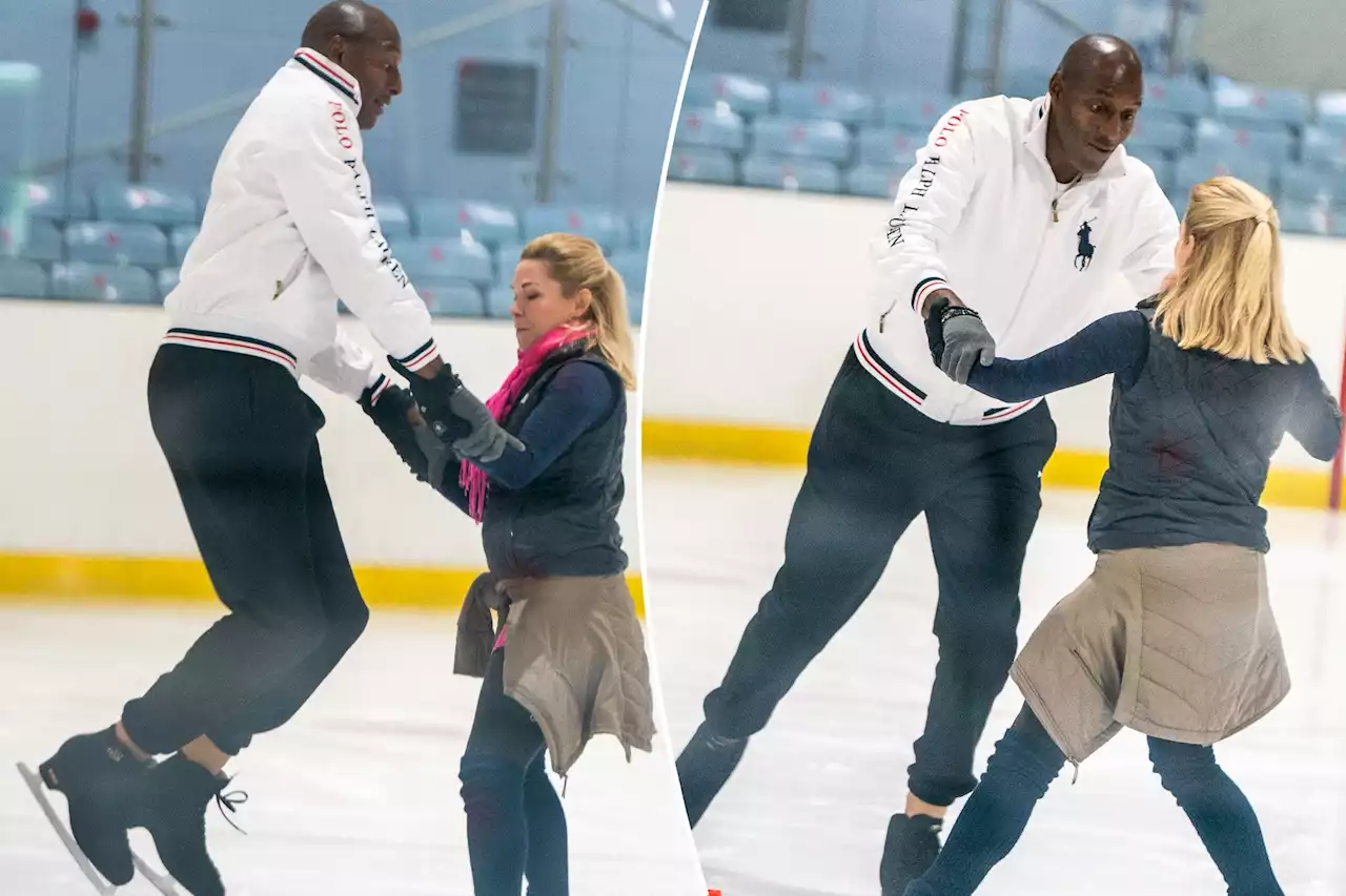 Dancing on Ice's John Fashanu looks terrified trying daring move in training