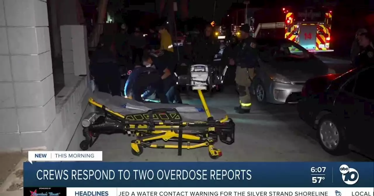 2 reported overdoses prompt response from San Diego emergency crews