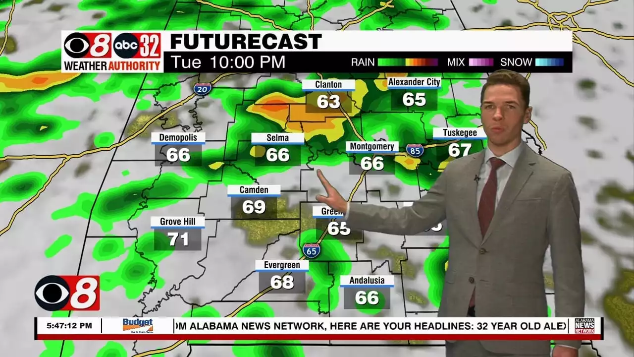 Sunshine Monday, Storms Late Tuesday Into Wednesday - Alabama News