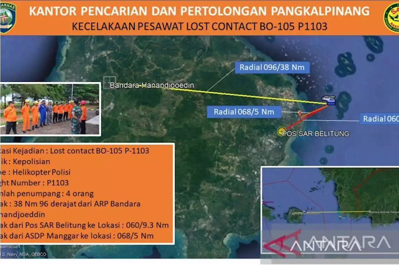 SAR fokuskan cari korban Helikopter Polri jatuh di Pantai Burung Mandi