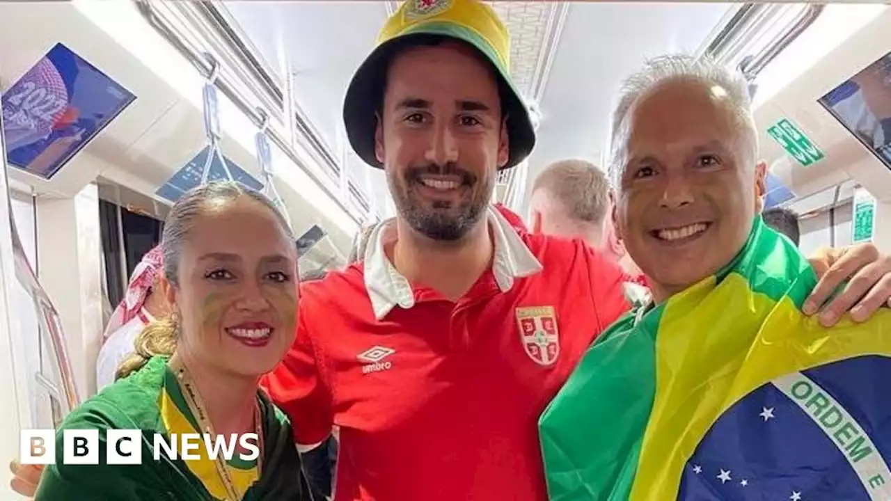 World Cup: Wales fan's selfie with supporters from all 32 nations